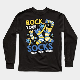 Down Syndrome Awareness Rock Your Socks T21 Long Sleeve T-Shirt